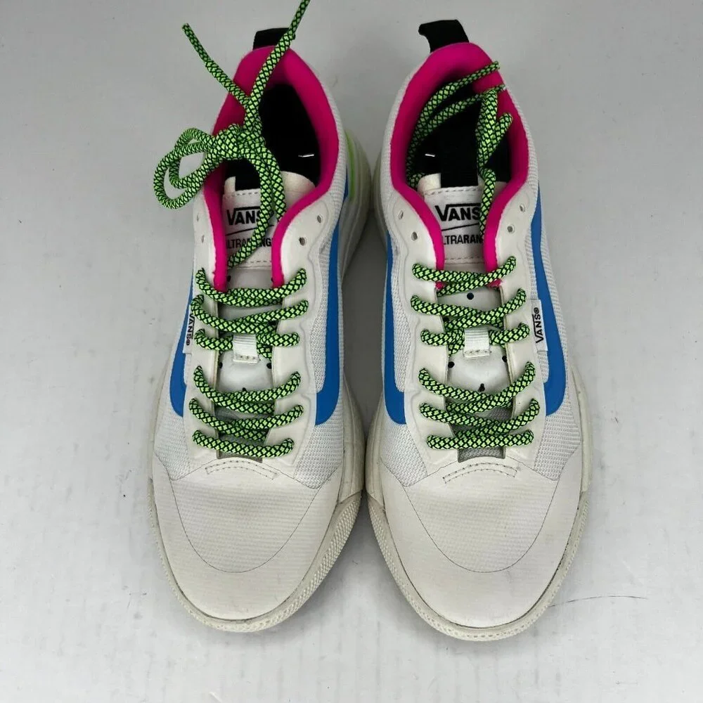 Vans Unisex 721356 Exo Neon White Blue Ultra Range Size M4.5 W6 Running Shoes - Picture 4 of 9